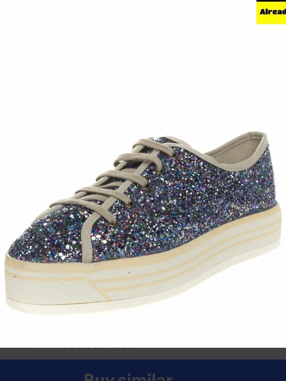 NIB Anniel Glitter Scarpa Tennis Platform Shoes Sneakers size 41